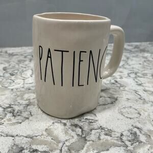 Rae Dunn mug coffee tea farmhouse country chic PATIENCE